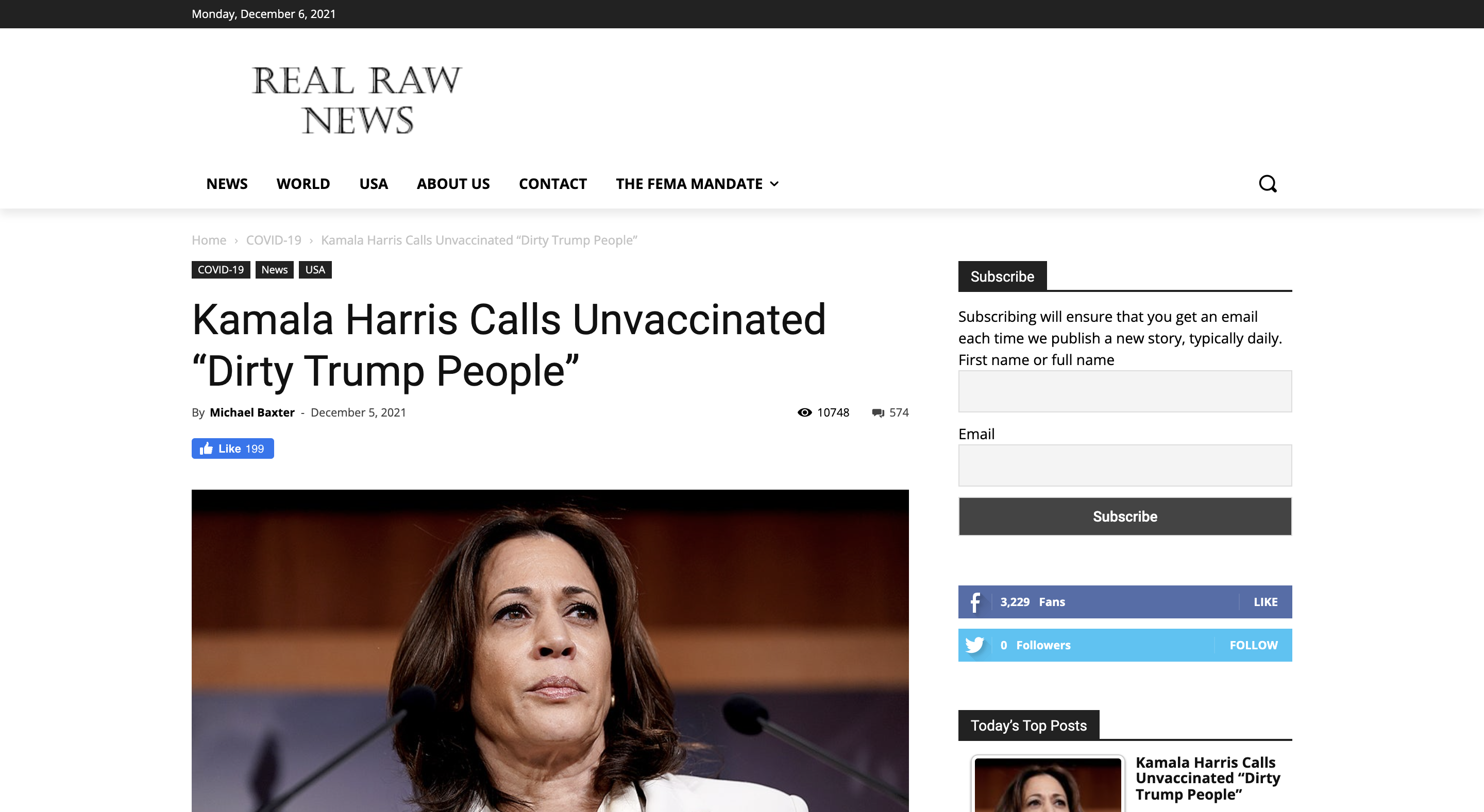 Fact Check: Vice President Kamala Harris Did NOT Call Unvaccinated